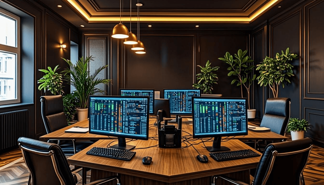 Social Viens luxury office workspace at golden hour